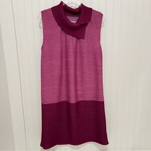 Vanite Couture Sleeveless Pink and Burgundy Knit Dress